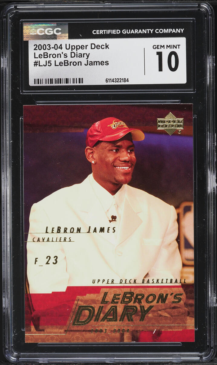 2003 upper deck lebron james lebron's diary