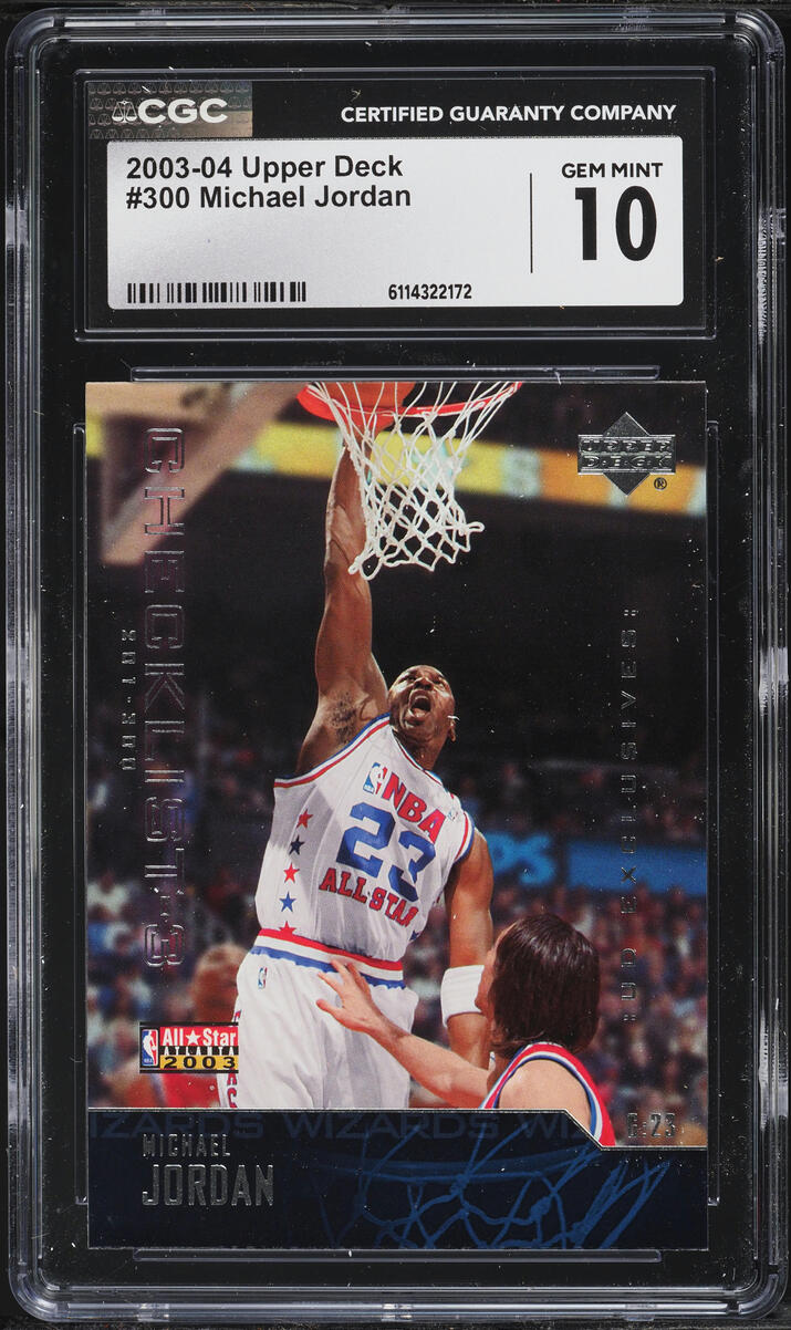 2003 Upper Deck Basketball Michael Jordan #300 CGC 10 GEM MINT