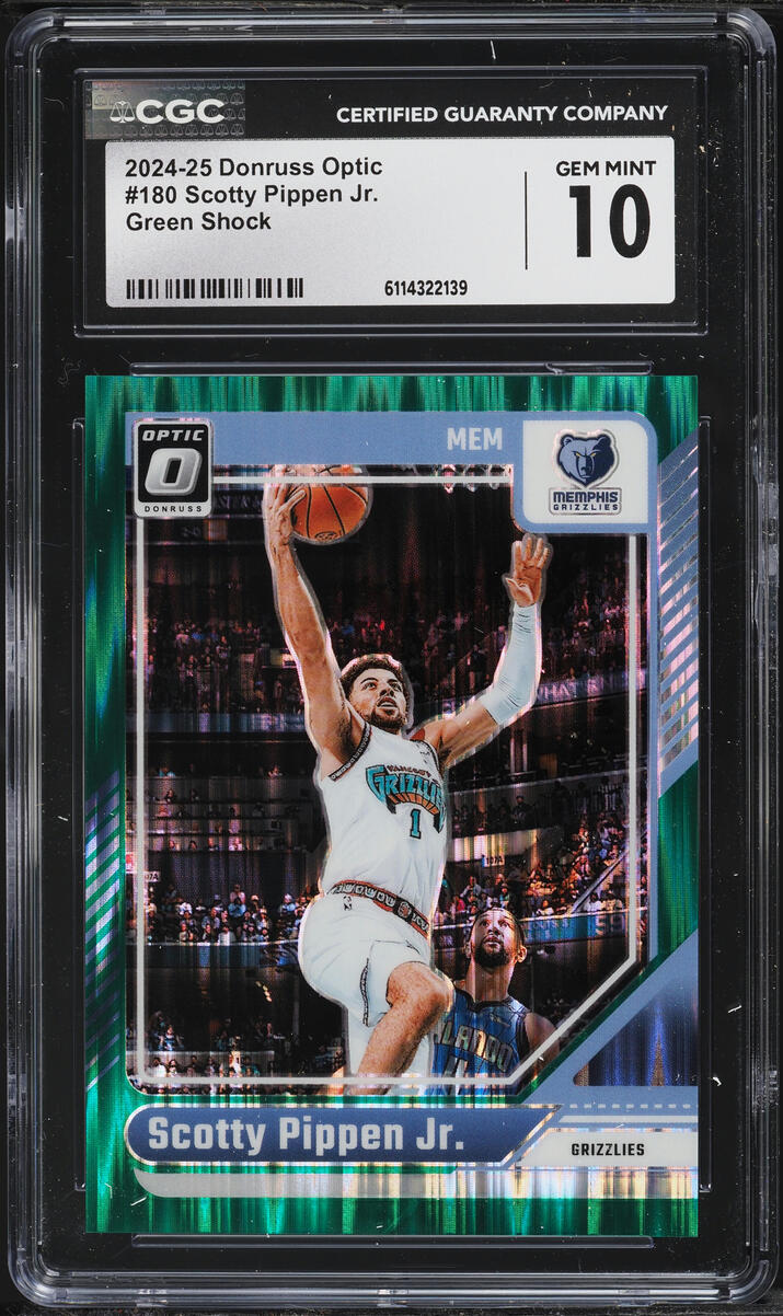 2024 Donruss Optic Green Shock Scotty Pippen Jr. /149 #180 CGC 10 GEM MINT
