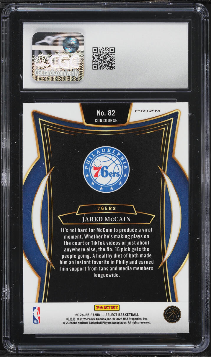 2024 Select Concourse Silver Jared McCain ROOKIE #82 CGC 10 GEM MINT