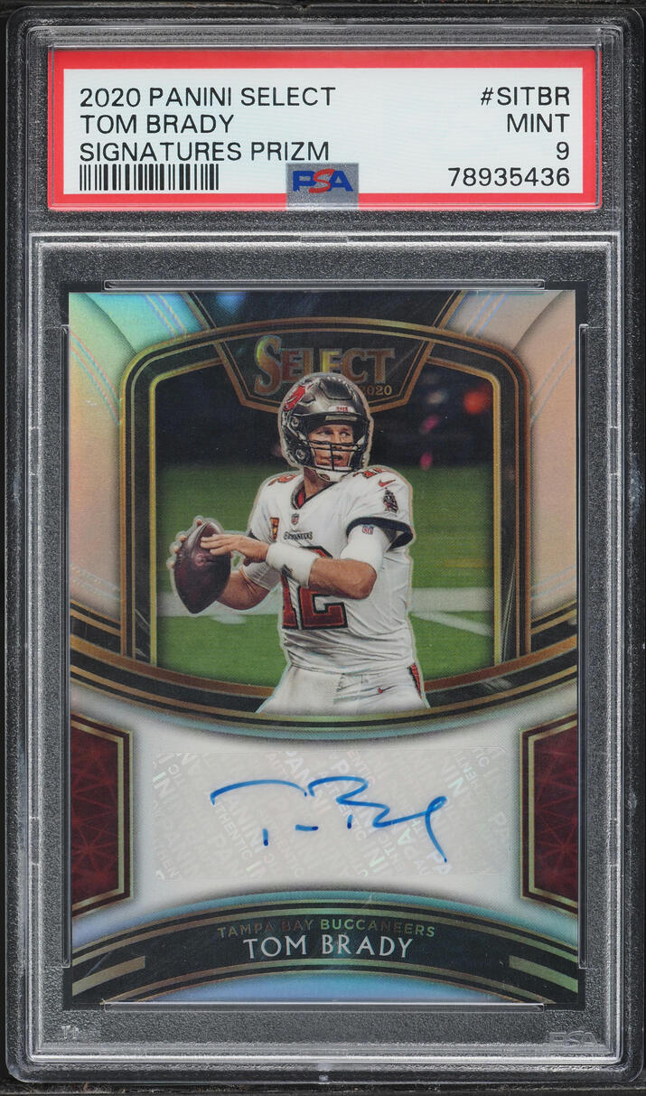2020 Select Signatures Prizm Tom Brady AUTO /10 #SITBR PSA 9 MINT