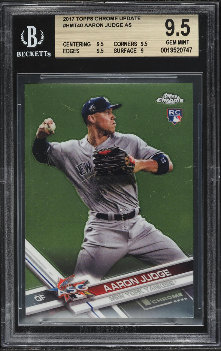 2017 Topps Chrome Update Aaron Judge ROOKIE #HMT BGS 9.5 GEM MINT