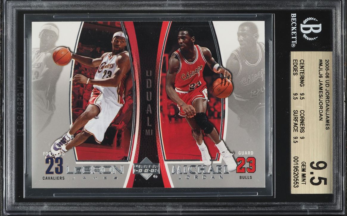 2005 Upper Deck MJ LJ Michael Jordan & LeBron James #LJMJ6 BGS 9.5 GEM MINT