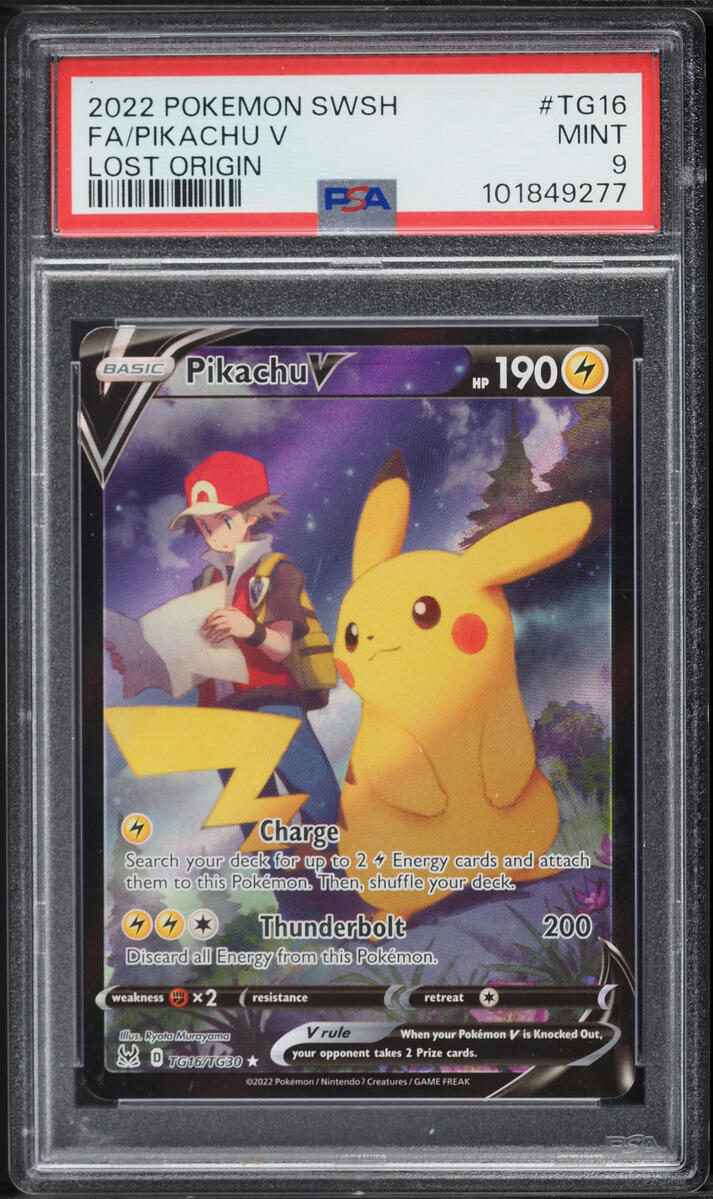 2022 Pokemon Sword & Shield Lost Origin CHR Pikachu V #TG16 PSA 9 MINT