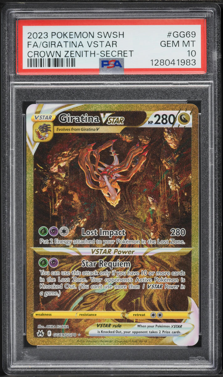 2023 Pokemon Sword & Shield Crown Zenith Gold Rare Giratina VSTAR #GG69 PSA 10 GEM MINT