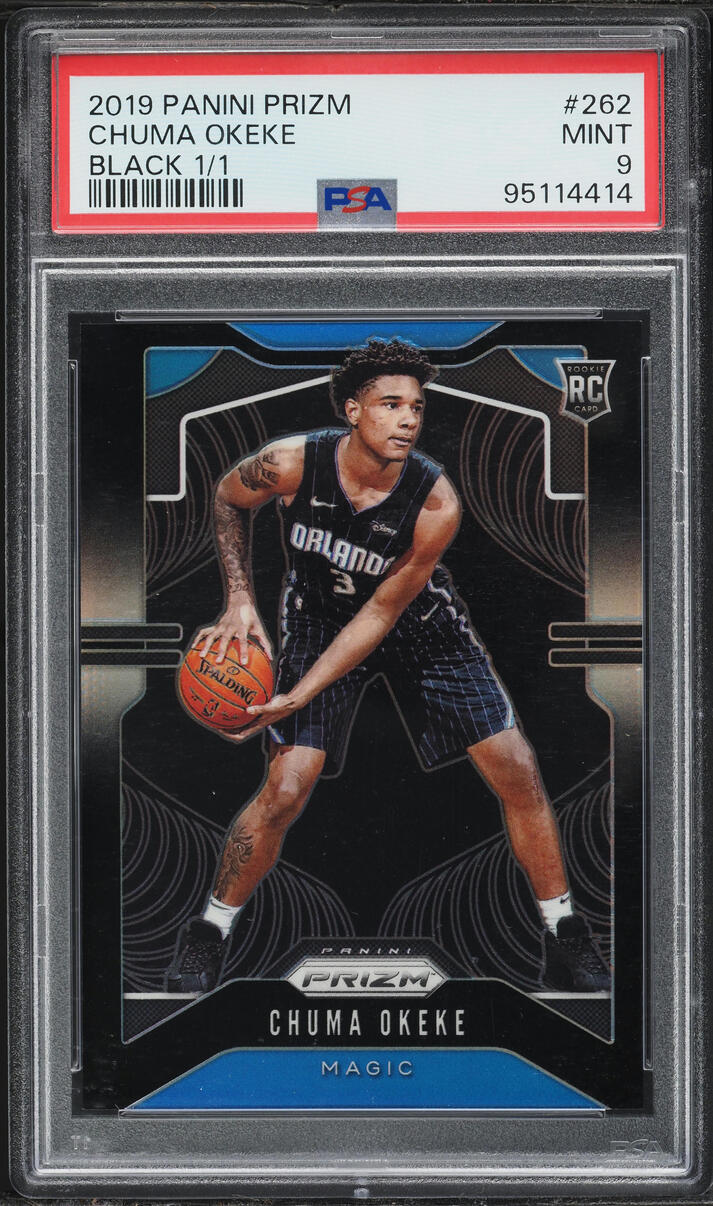 2019 Panini Prizm Black Chuma Okeke ROOKIE 1/1 #262 PSA 9 MINT