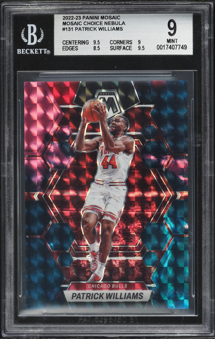 2022 Panini Mosaic Choice Nebula Patrick Williams 1/1 #131 BGS 9 MINT