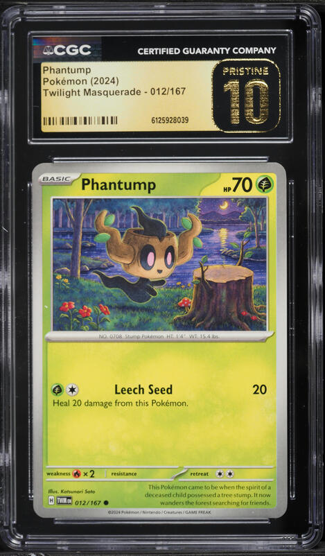 2024 Pokemon Scarlet & Violet Twilight Masquerade Phantump #012 CGC 10 PRISTINE
