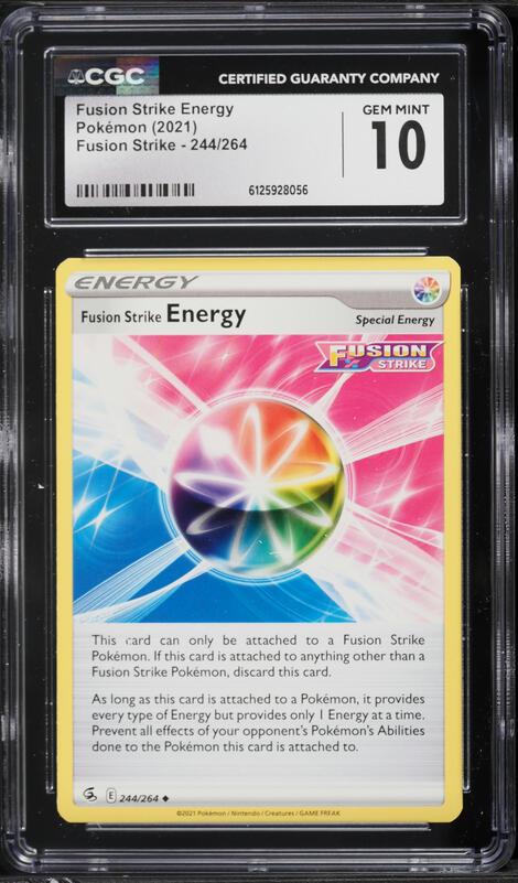 2021 Pokemon Fusion Strike Fusion Strike Energy #244 CGC 10 GEM MINT