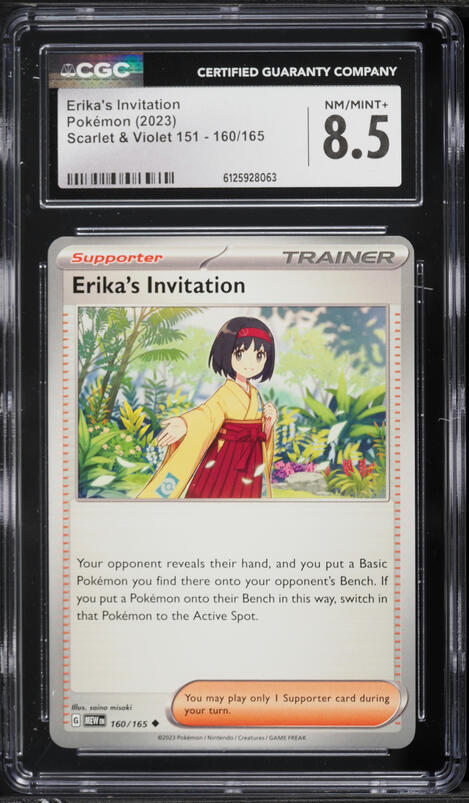 2023 Pokemon Scarlet & Violet 151 SIR Erika's Invitation #203 PSA