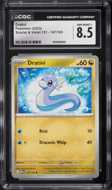 2023 Pokemon Scarlet & Violet 151 Dratini #147 CGC 8.5 NM-MT+