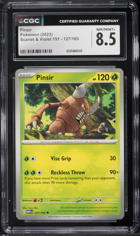 2023 Pokemon Scarlet & Violet 151 Pinsir #127 CGC 8.5 NM-MT+