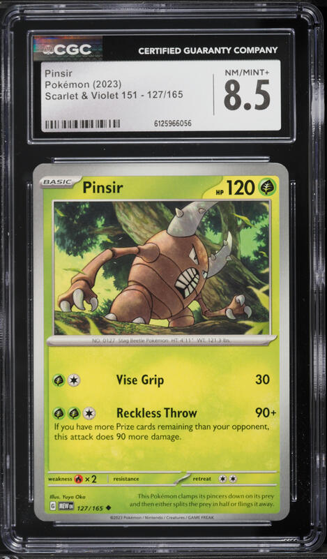 2023 Pokemon Scarlet & Violet 151 Pinsir #127 CGC 8.5 NM-MT+
