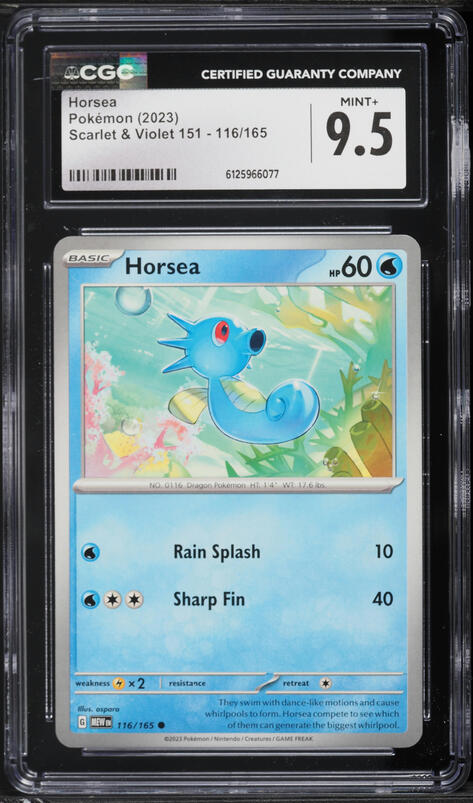 2023 Pokemon Scarlet & Violet 151 Horsea #116 CGC 9.5 MINT+
