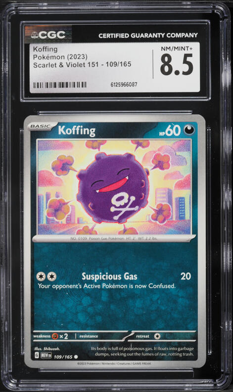 2023 Pokemon Scarlet & Violet 151 Koffing #109 CGC 8.5 NM-MT+