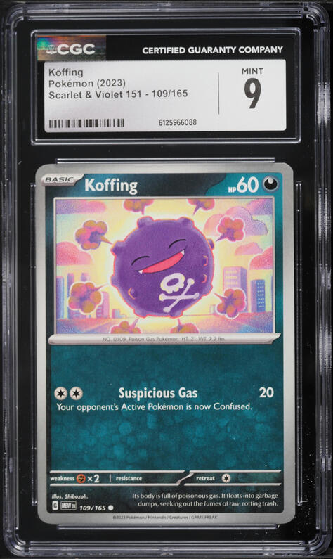 2023 Pokemon Scarlet & Violet 151 Koffing #109 CGC 9 MINT
