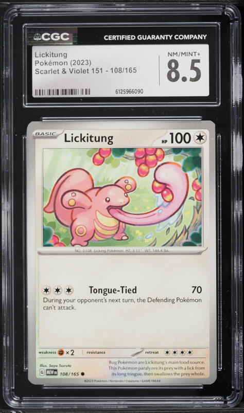 2023 Pokemon Scarlet & Violet 151 Lickitung #108 CGC 8.5 NM-MT+