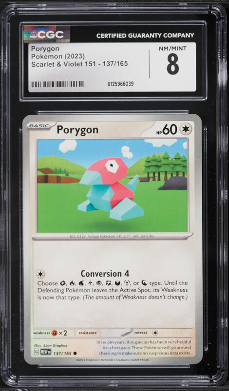 2023 Pokemon Scarlet & Violet 151 Porygon #137 CGC 8 NM-MT
