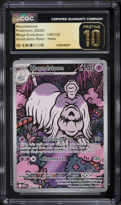 2025 Pokemon Mega Evolution IR Houndstone #145 CGC 10 PRISTINE