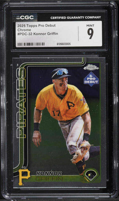 2025 Topps Chrome Pro Debut Konnor Griffin PROSPECT #PDC-32 CGC 9 