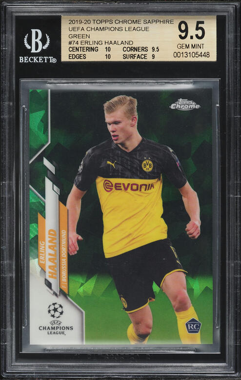 2024 Topps Chrome UEFA Club Competitions Soccer Brush Erling