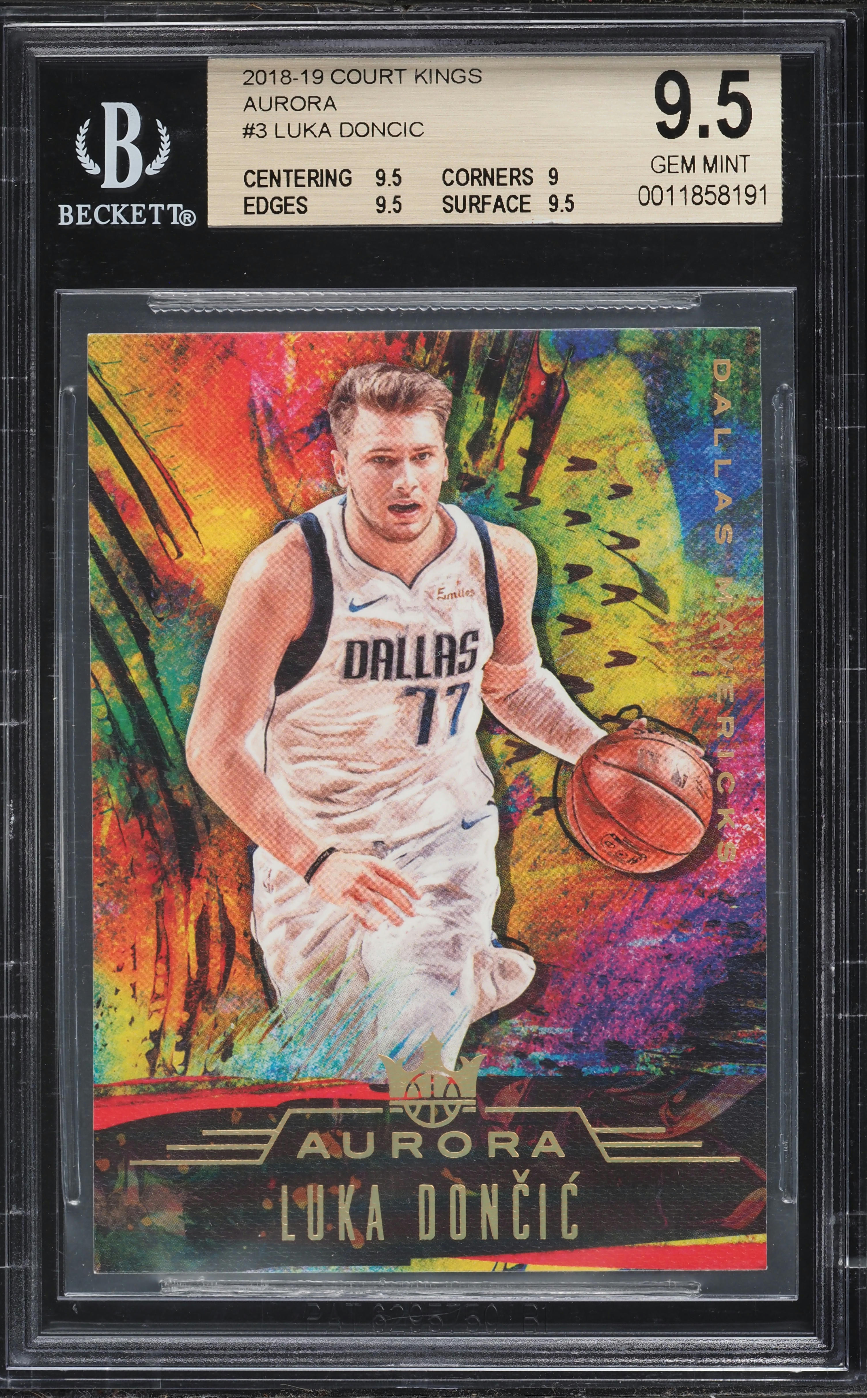 2018 Panini Court Kings Aurora Luka Doncic ROOKIE #3 BGS 9.5 GEM 