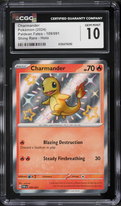 2021 Pokemon Japanese Sword & Shield VMAX Climax Reverse Holo Charmander  #15 CGC 9.5 MINT+ on Fanatics Collect