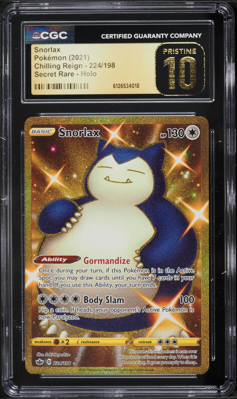 gold snorlax pokemon card Ronflex (Snorlax) 224/198 Shiny - my-booster X carlate et Violet 6 Rgne de Glace this PSA 10 card is the perfect way to showcase your collection. Pokemon Snorlax Japanese PSA10 Gold
