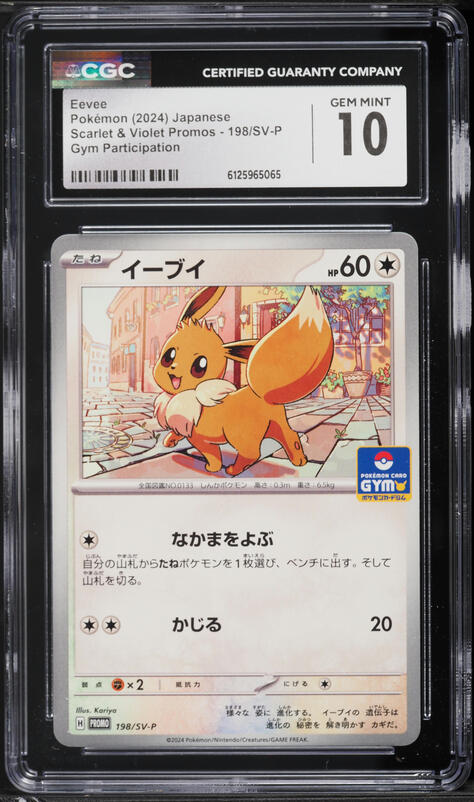 2024 Pokemon Japanese Scarlet & Violet Promo Gym Participation Eevee #198 CGC 10 GEM MINT
