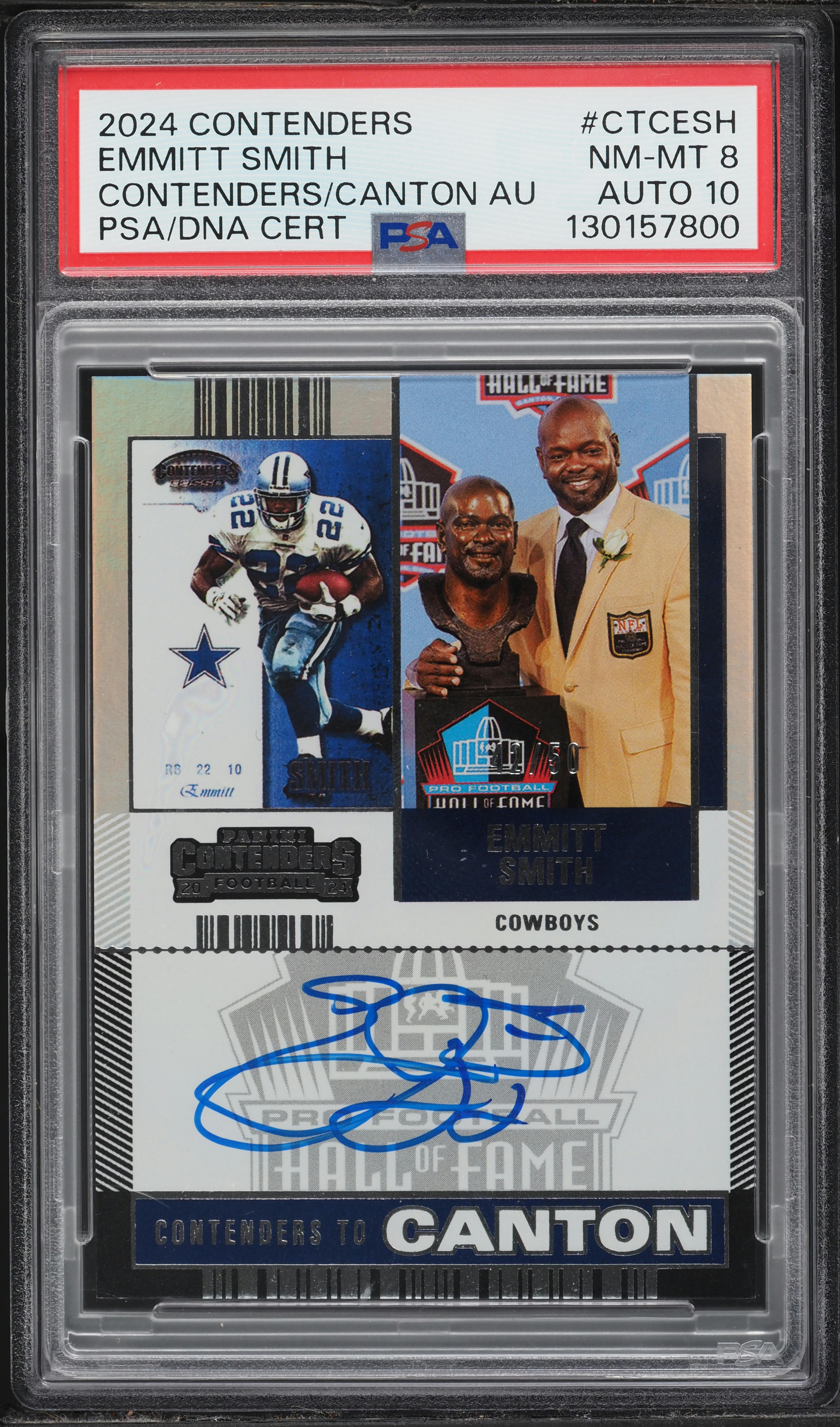 2024 Panini Contenders To Canton Emmitt Smith AUTO DNA 10 /50 #CTC 