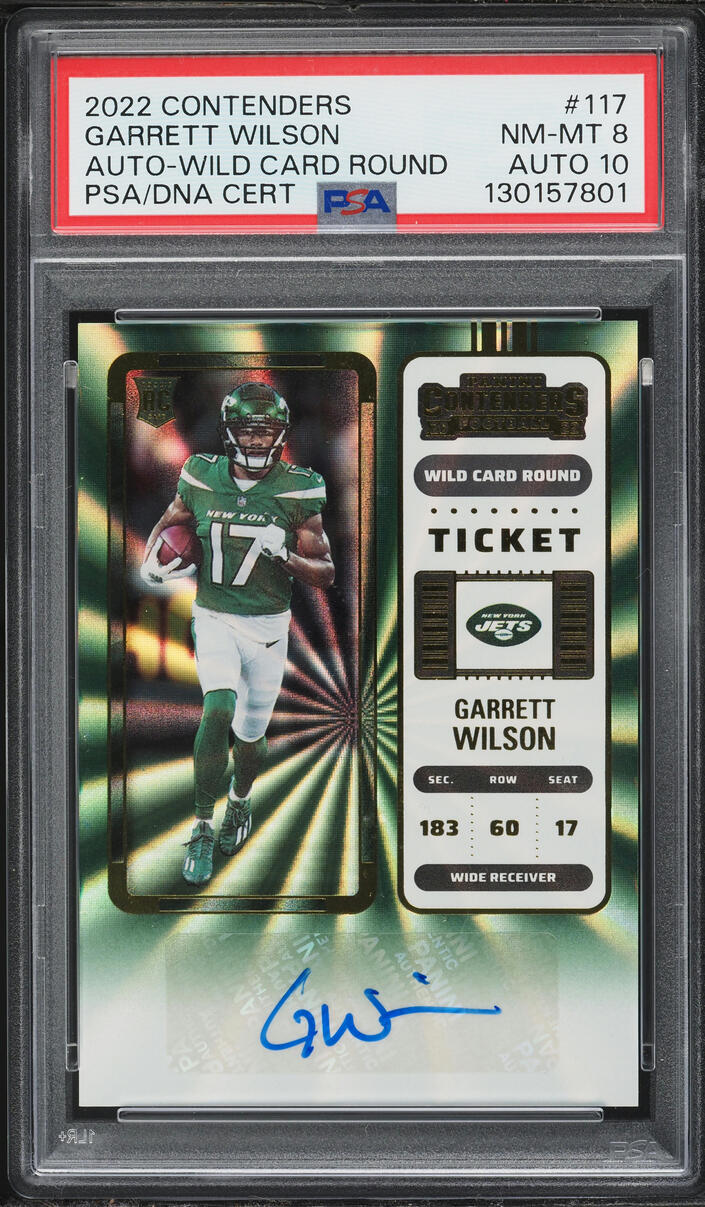 2022 Panini Contenders Wild Card Round Garrett Wilson ROOKIE AUTO