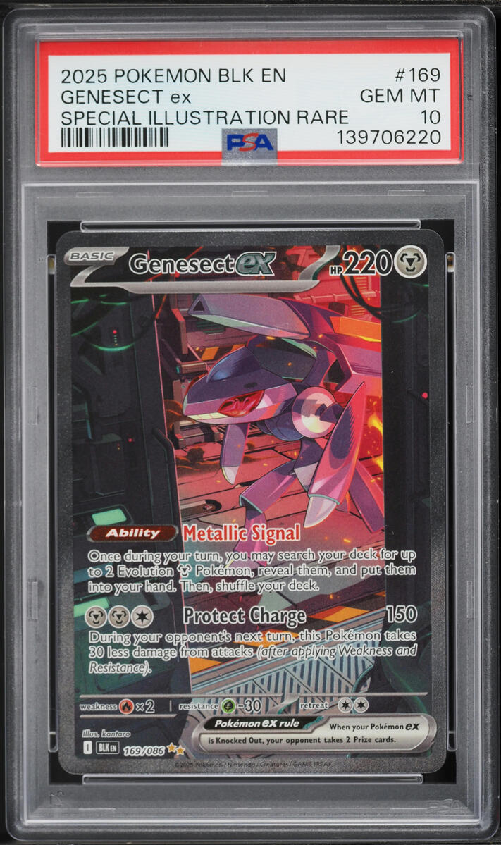 2025 Pokemon Scarlet & Violet Black Bolt SIR Genesect EX #169 PSA 10 GEM MINT