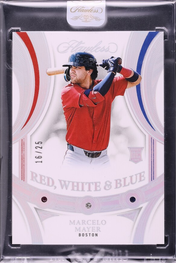 2025 Panini Flawless Red  White & Blue Gems Marcelo Mayer ROOKIE /25 #10 CGC AUTH