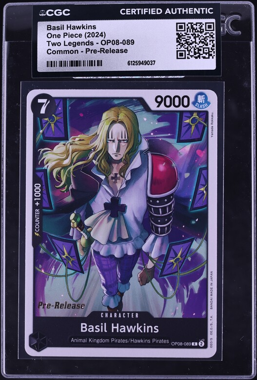 2024 One Piece Two Legends Pre-Release Basil Hawkins #OP08-089 CGC AUTH on  Fanatics Collect