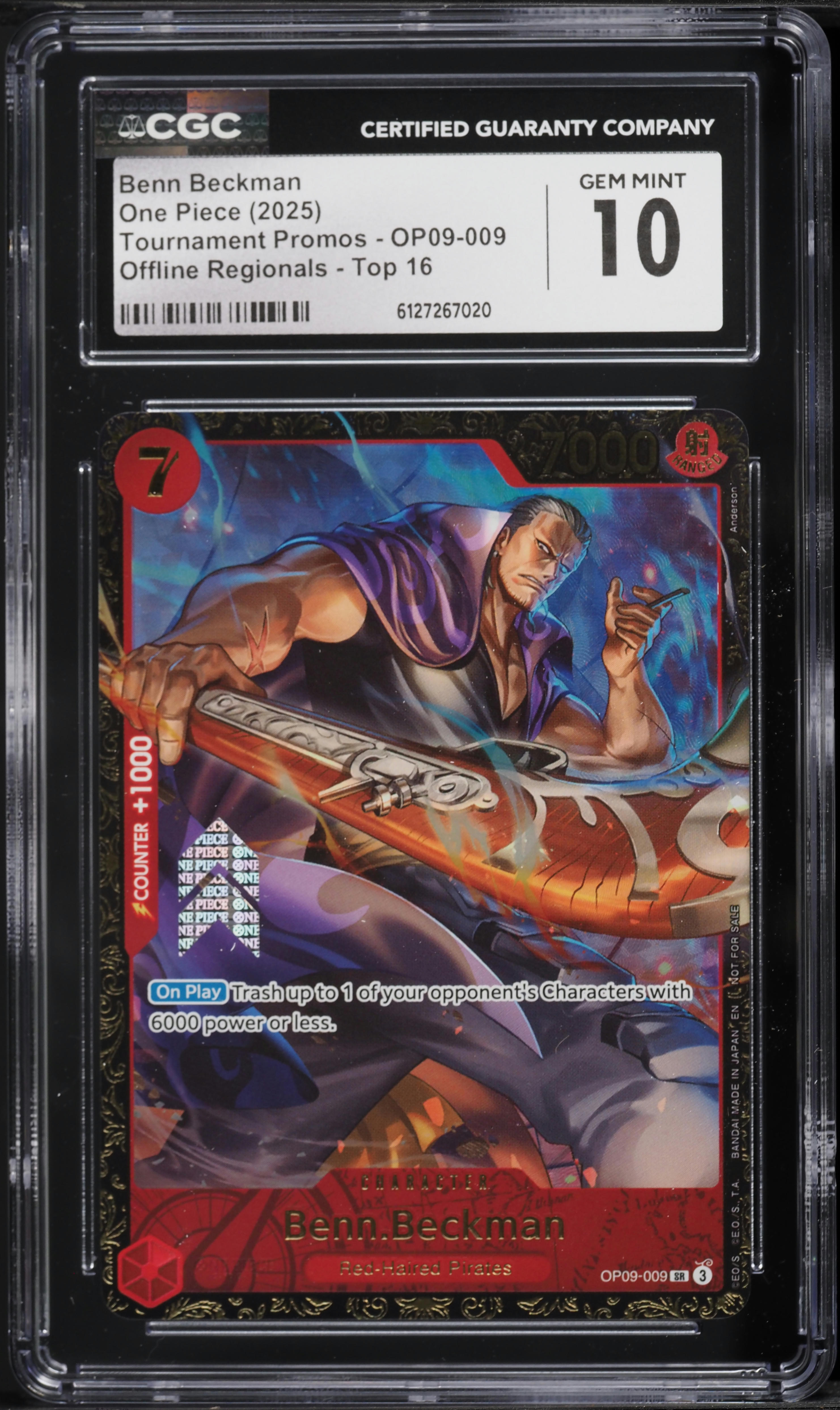 2025 One Piece Tournament Promo Offline Regionals Top 16 Benn