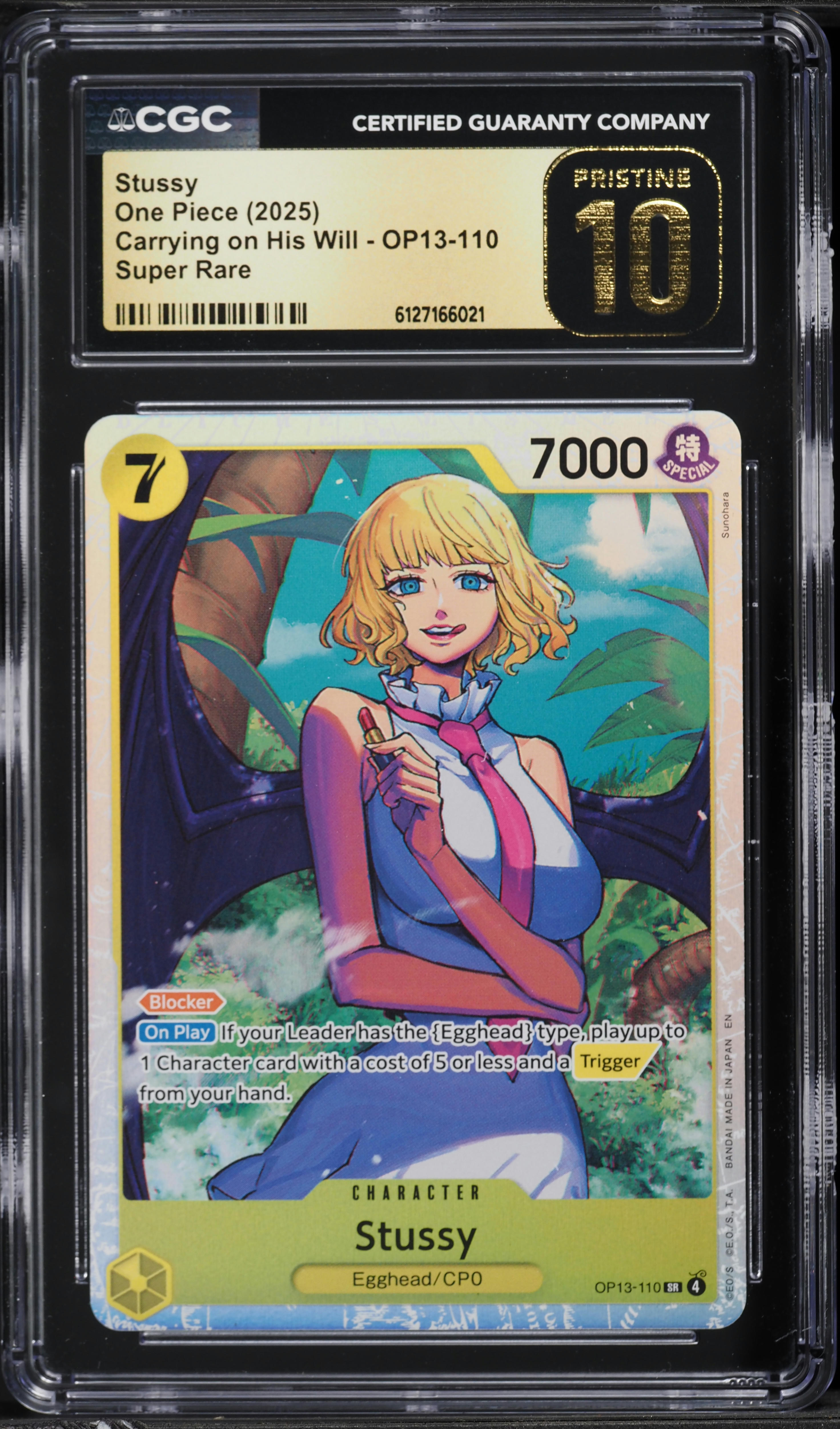 2025 One Piece Carrying On His Will SR Stussy #OP13-110 CGC 10