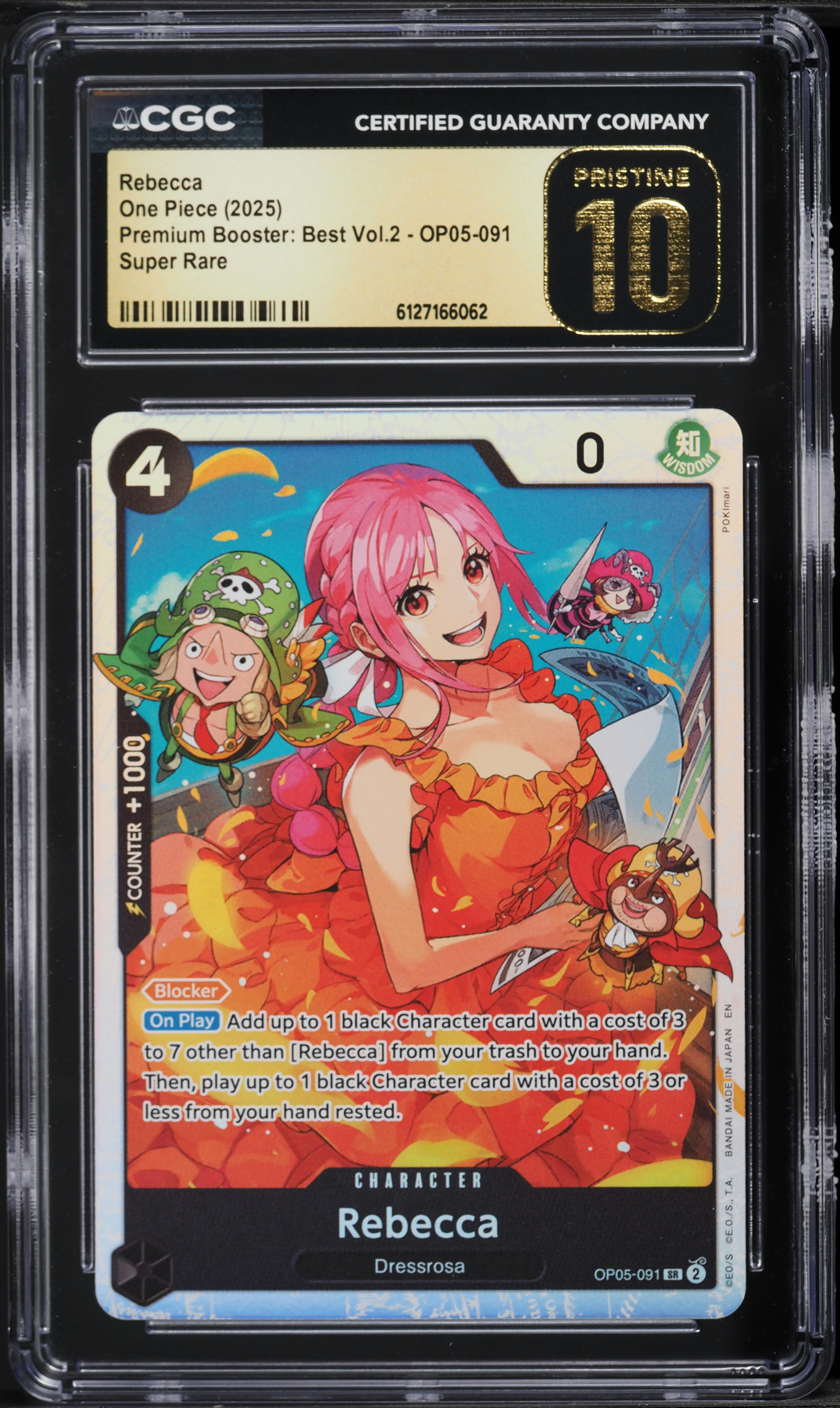 2025 One Piece Premium Booster Best Vol.2 SR Rebecca #OP05-091 CGC