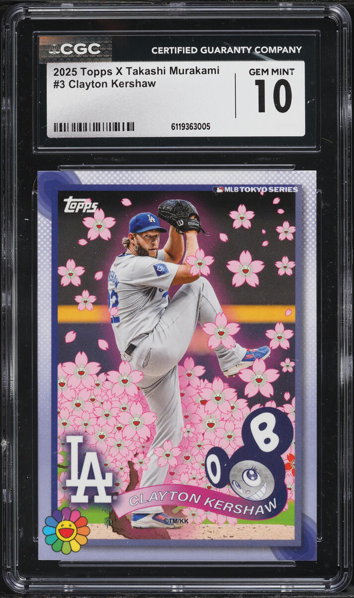2025 Topps X Takashi Murakami Clayton Kershaw #3 CGC 10 GEM MINT