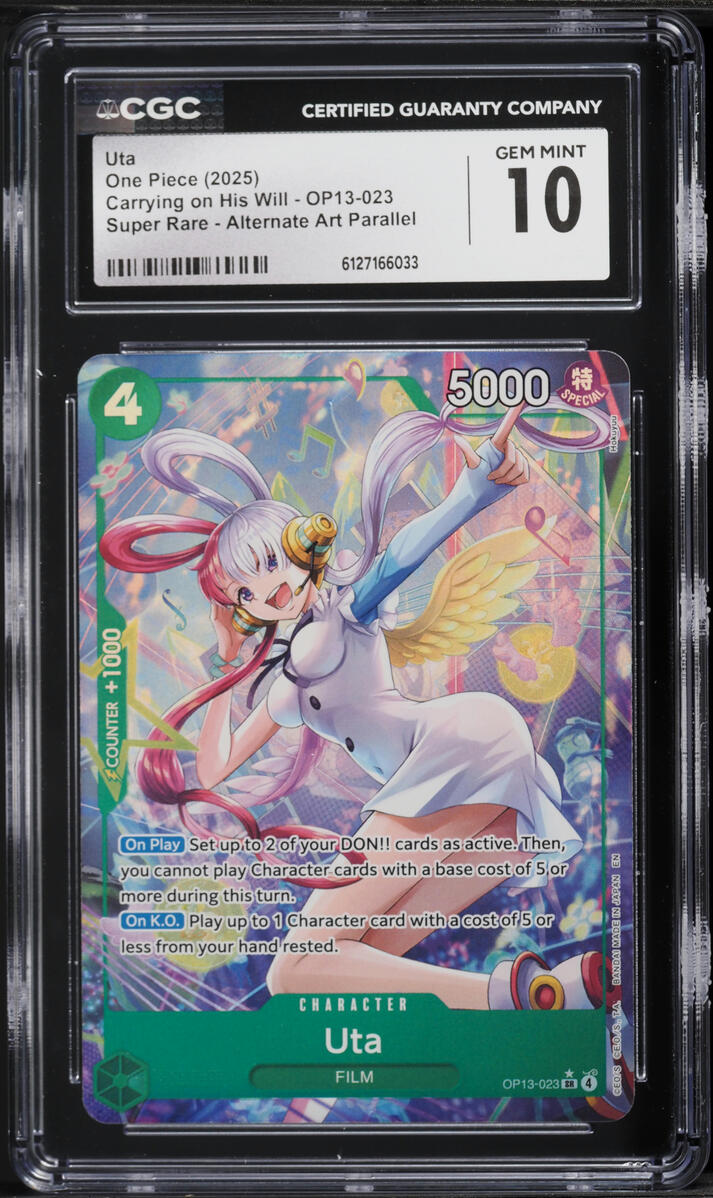 2025 One Piece Carrying On His Will Alt Art Uta #OP13-023 CGC 10