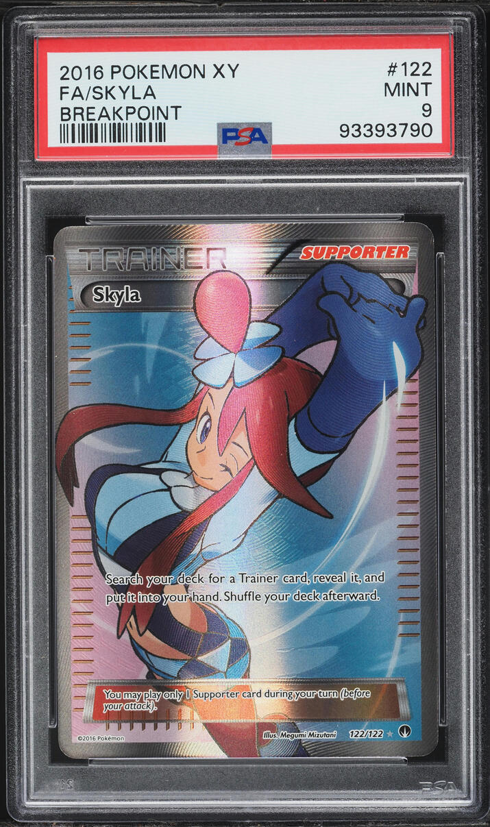 2016 Pokemon XY BREAKpoint Full Art Skyla #122 PSA 9 MINT