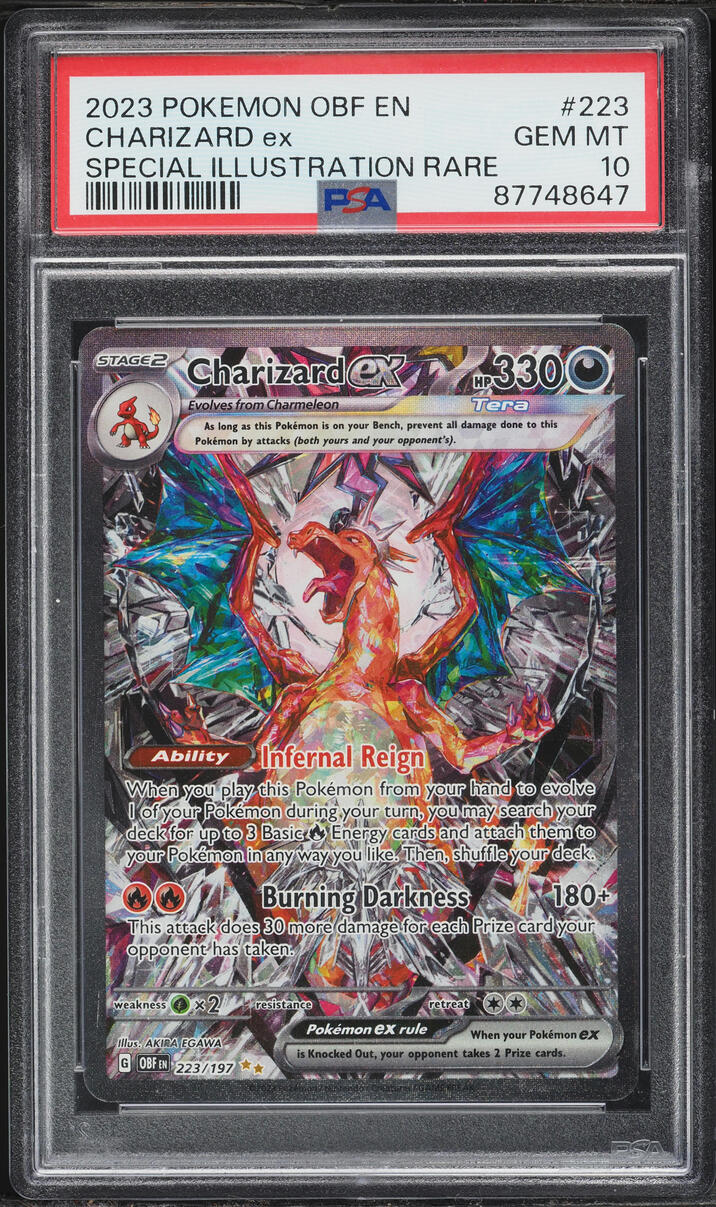 2023 Pokemon Scarlet & Violet Obsidian Flames SIR Charizard ex #223 PSA 10 GEM MINT