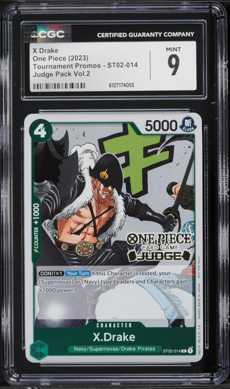2023 One Piece Tournament Promo Judge Pack Vol 2 X Drake #ST02-014 CGC AUTH  on Fanatics Collect