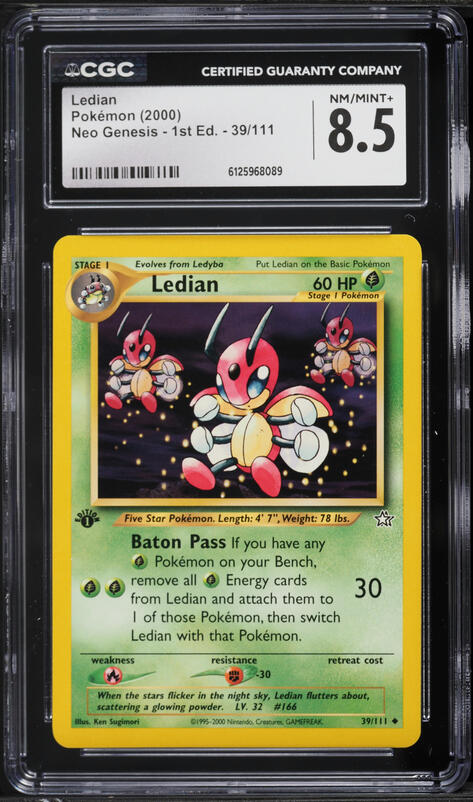 ledian pokemon card price Over the Brick Pokmon Colorless Swift (70) This attacks damage isnt affected by Weakness or Resistance Ledian - [1st Edition, Graded
