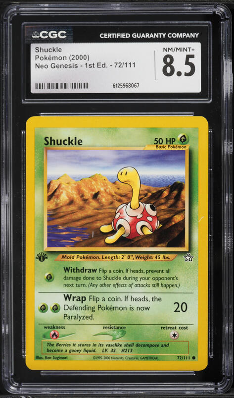 pokemon card shuckle Vintage Common main image 1