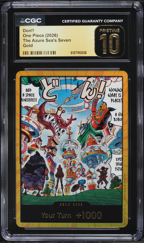 2026 One Piece The Azure Sea's Seven Gold Don!! CGC 10 PRISTINE on