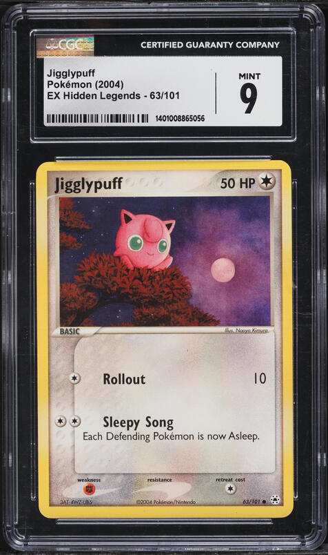 2004 Pokemon EX Hidden Legends Jigglypuff #63 CGC 9 MINT