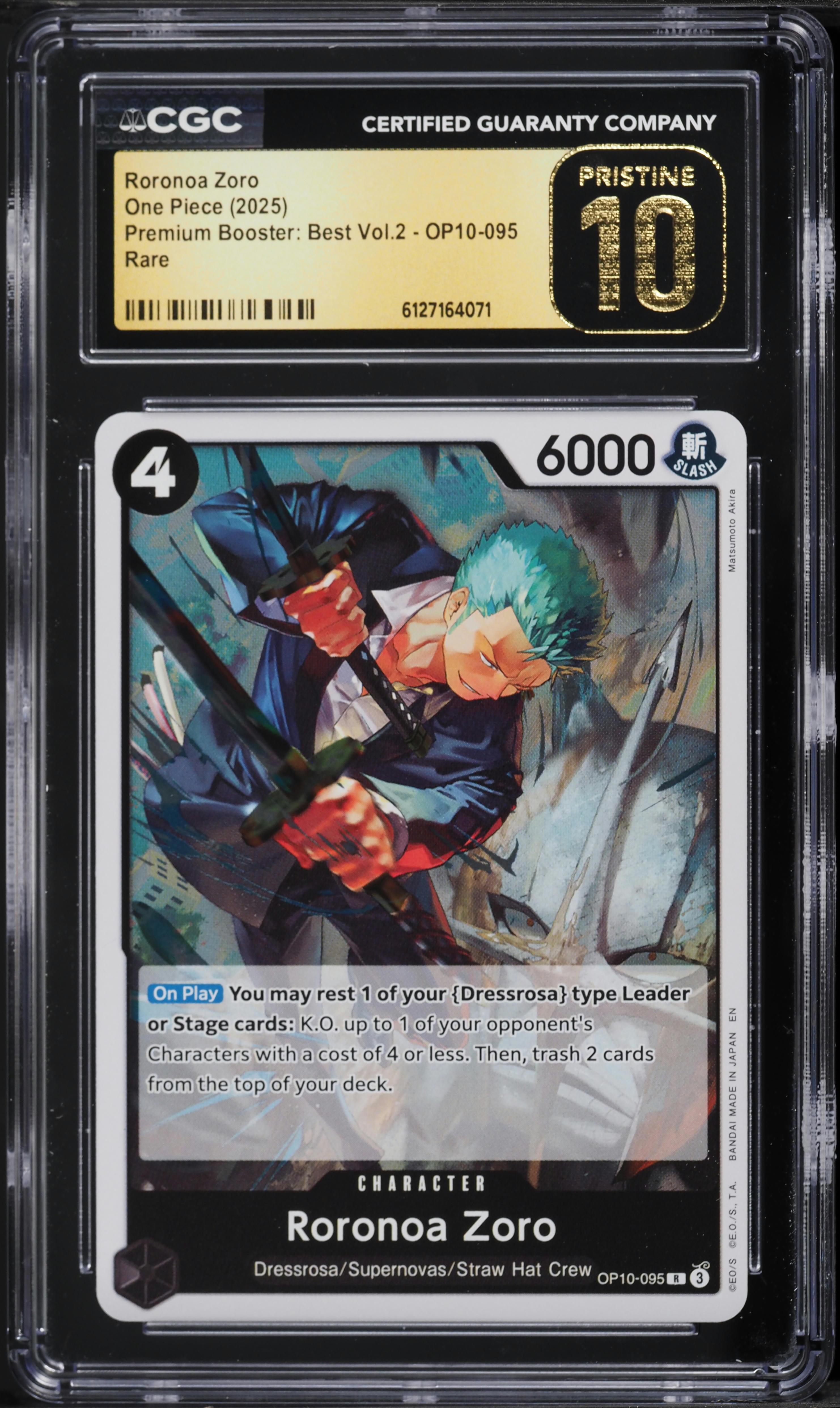 2025 One Piece Premium Booster: Best Vol.2 Roronoa Zoro #OP10-095