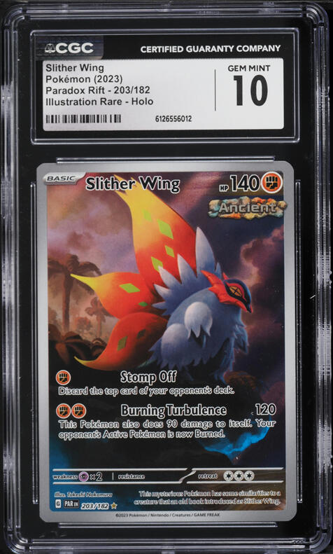 2023 Pokemon Scarlet & Violet Paradox Rift IR Slither Wing #203 CGC 10 GEM MINT