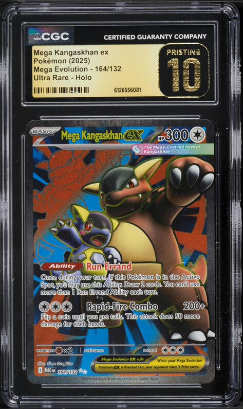 pokemon mega kangaskhan card 2025 Evolution Promo Mega ex #25 CGC 10 PRISTINE on Fanatics Collect [3] Wham Bam Punch (100+)Flip a coin until you get tails Mega Kangaskhan ex | Mega