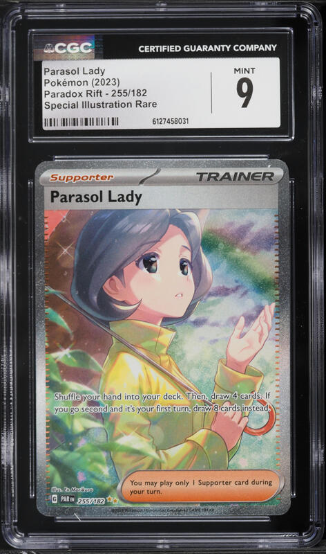 2023 Pokemon Scarlet & Violet Paradox Rift SIR Parasol Lady #255 CGC 9 MINT